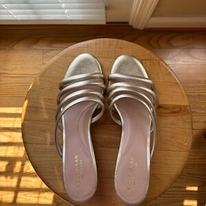 Cole Haan Women's Gold Metallic Strappy Sandals
